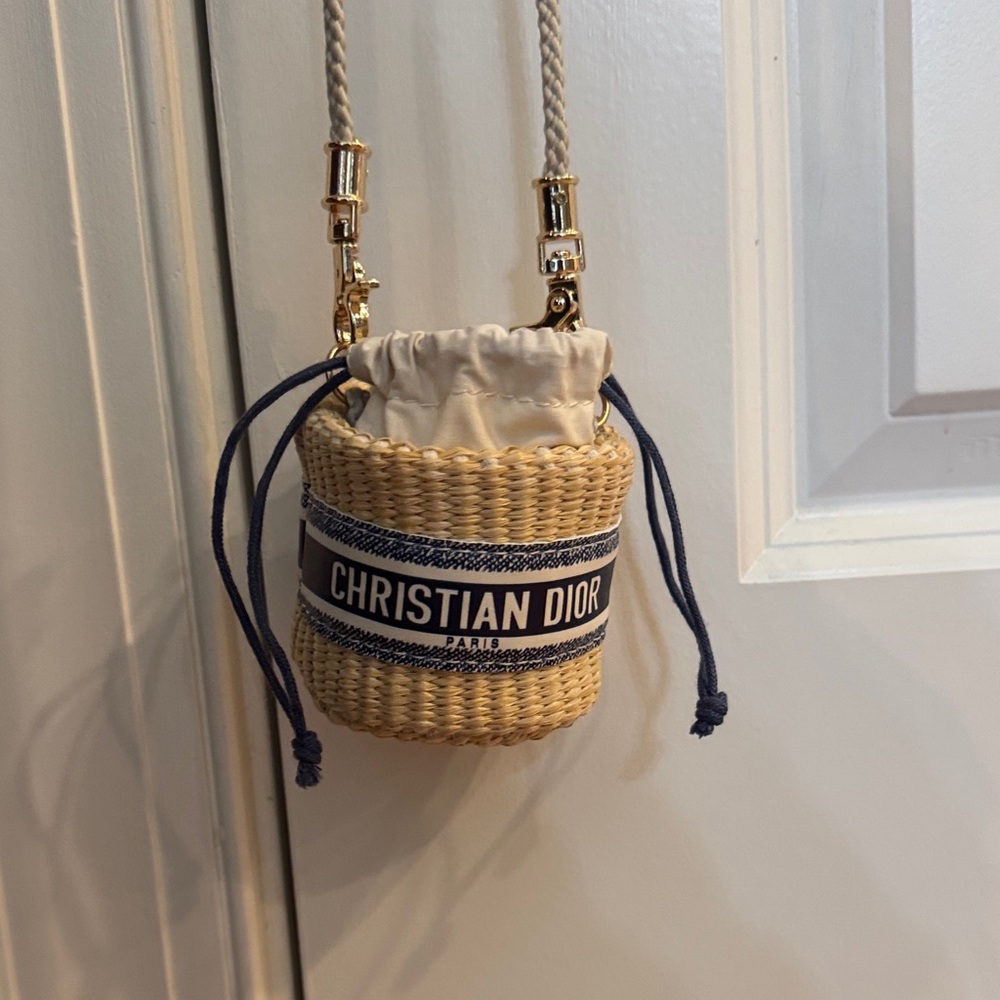 Dior Beige and Navy Woven Accessory - Picture 5 of 6